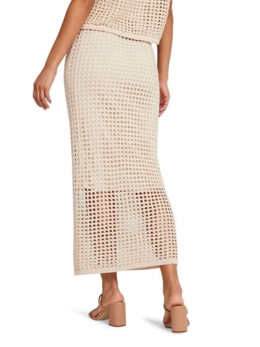 Steve Madden Beige Crochet Midi Skirt - Picture 2 of 5